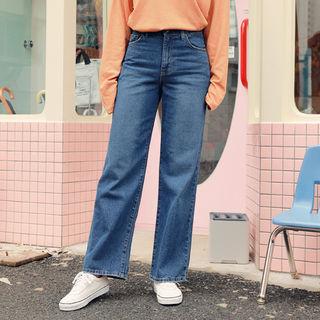 Washed Wide Jeans