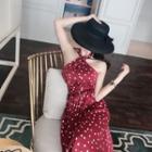 Polka Dot Halter Midi Sundress