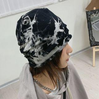 Tie Dye Beanie Black & White - One Size