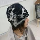Tie Dye Beanie Black & White - One Size