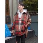 Oversized Plaid Fleece Shirt