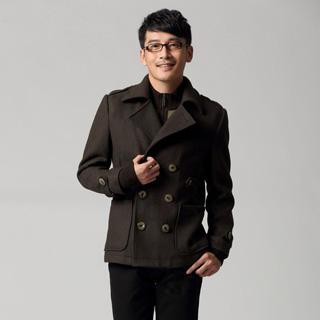 Double-breasted Wool-blend Coat