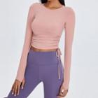 Long-sleeve Drawstring Quick Dry T-shirt