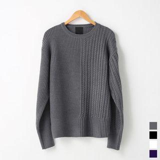Round-neck Multi-pattern Sweater