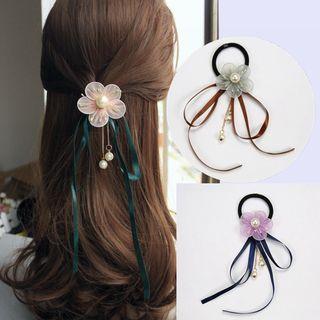 Ribbon Flower Hair Tie