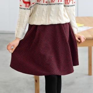 Braid Print A-line Skirt
