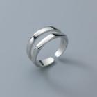 Layered Ring 1 Pc - Silver - One Size