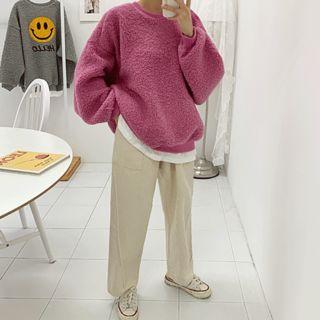 Seam-trim Corduroy Wide-leg Pants