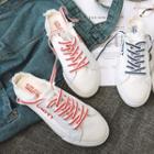 Lettering Canvas Lace-up Shoes