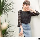 Triangle Pattern Lace Top