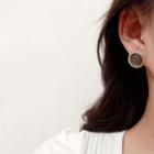 Acrylic Bead Alloy Earring E4222 - 1 Pair - Gold - One Size