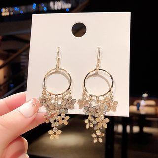 Flower Chandelier Earring E1358 - 1 Pair - Gold - One Size