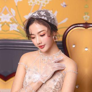 Wedding Lace Headpiece / Lace Gloves