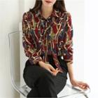 Tall Size Chain Patterned Blouse