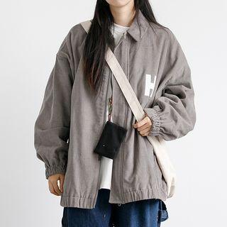 Embroidered Corduroy Cargo Jacket