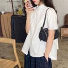Short-sleeve Layered Detail Shirt White - One Size