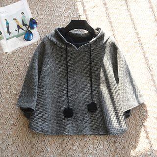 Hooded Cape Light Gray - One Size