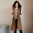 Hooded Gathered-waist Parka