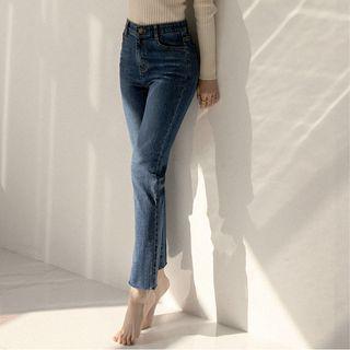 [edew] Napped Straight-leg Jeans