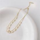 Freshwater Pearl Woven Choker 1 Pc - Gold - One Size