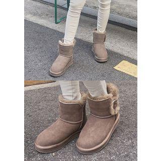Faux-shearling Short Snow Boots