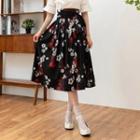 Floral Modern Hanbok Midi Wrap Skirt