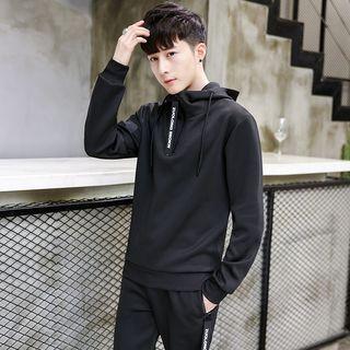 Set: Half Zip Drawstring Hoodie + Sweatpants