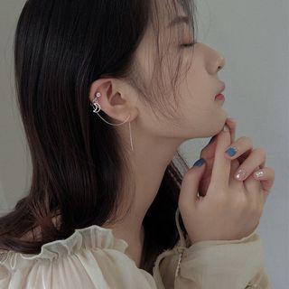 925 Sterling Silver Crescent Ear Cuff