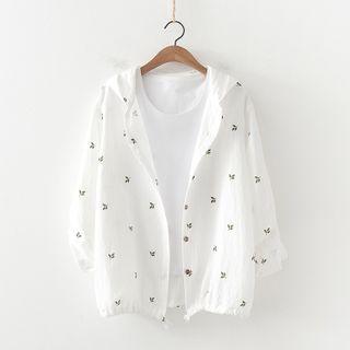 Hooded Shirt Jacket White - One Size