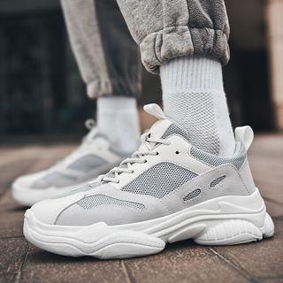 Couple Matching Paneled Chunky Sneakers