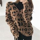 Leopard Loose-fit Cardigan