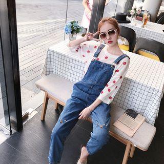 Cat Embroidered Jumper Jeans