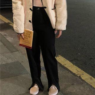 Straight Leg Slit Pants