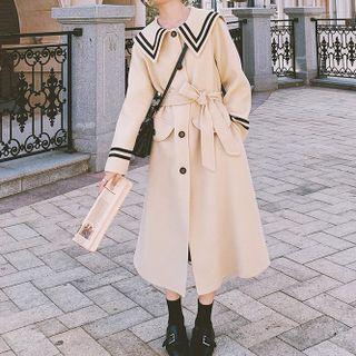 Sailor Collar Medium Long Jacket
