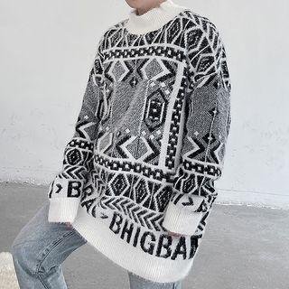 Geometric Oversized Sweater