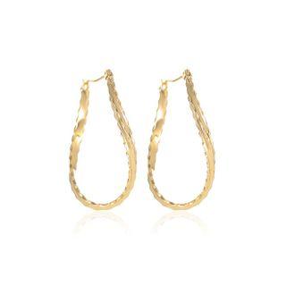 Chained Earring 1 Pair - Gold - One Size