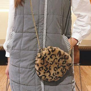 Leopard Print Crossbody Bag Leopard - Brown - One Size