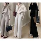 Set: Mock Neck Top + Long-sleeve Top + Pants