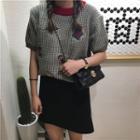 Appliqu  Short-sleeve Sweater