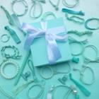 Set : Green Hair Tie (assorted Designs) Set - Green - One Size