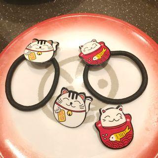 Set: Cat Brooch + Hair Tie