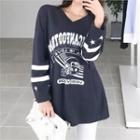 V-neck Varsity Letter T-shirt