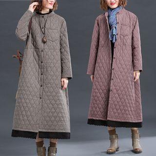 Lace Trim Midi Button Coat