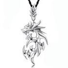 Dragon Pendant Necklace Silver - One Size