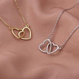 Heart Pendant Sterling Silver Choker