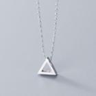 Triangle Pendant Necklace S925 Silver - As Shown In Figure - One Size