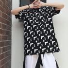 Elbow-sleeve All Over Pattern T-shirt