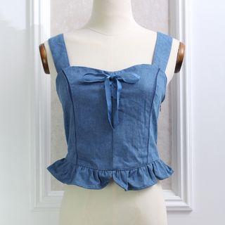 Frilled Spaghetti Strap Top