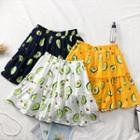 Avocado-print Mini Skirt