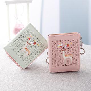 Deer Print Perforated Wallet